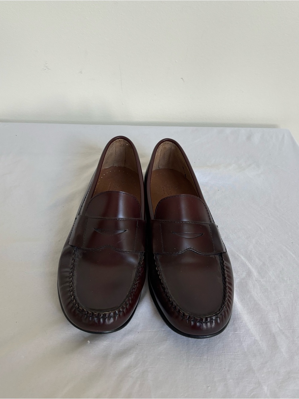 GH Bass Freshman Youth Loafers Burgundy Size 4